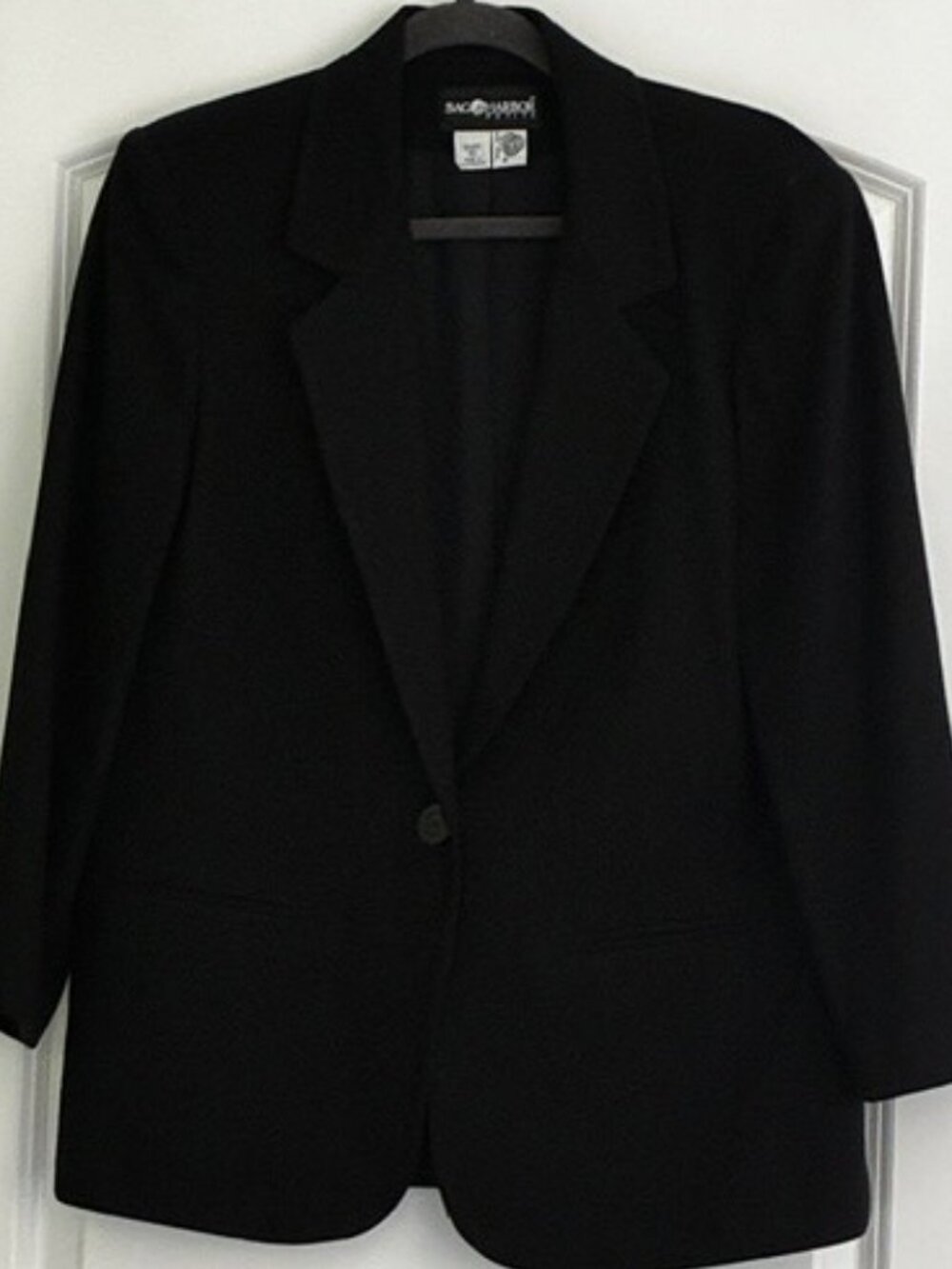 Women's Sag Harbor Black Wook Jacket Blazer - Petite Size 10